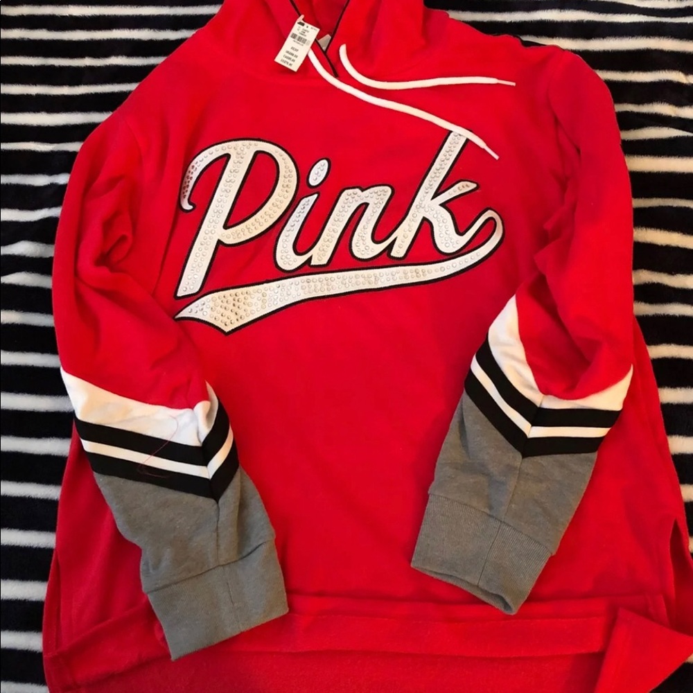 Pink bling hoodie